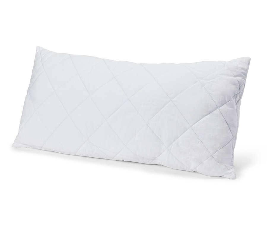 Oreiller blanc Cell Solution®, 80 x 40 cm, avec un motif matelassé en losanges sur un fond blanc.