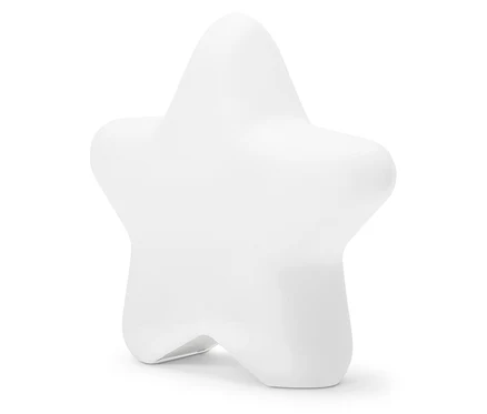 Une étoile blanche se dresse sur un fond blanc.