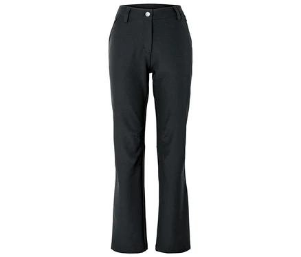 Un pantalon noir avec un bouton.