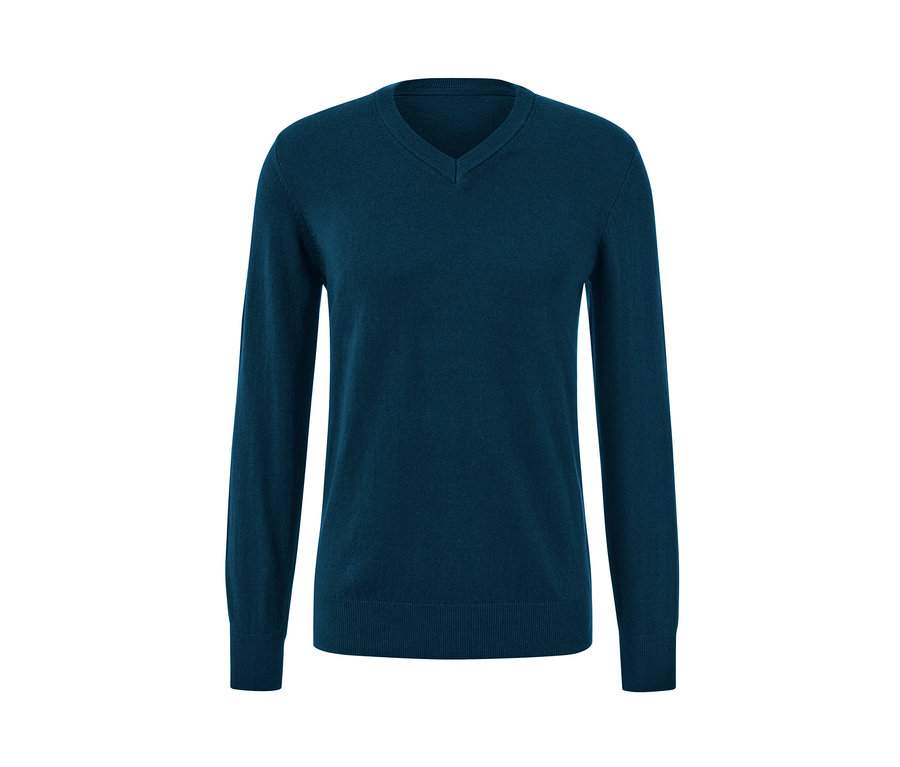 Pull à encolure en V pétrole.