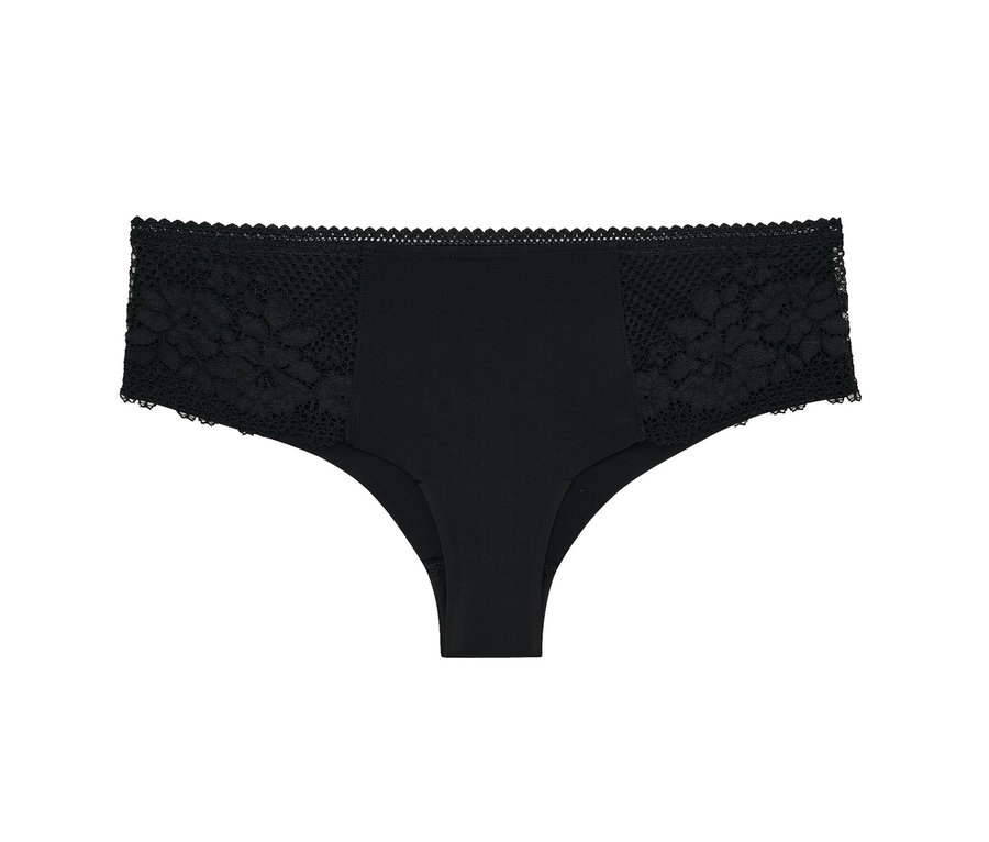 Shorty Raw Cut « Nina » Passionata noir avec dentelle sur les côtés.