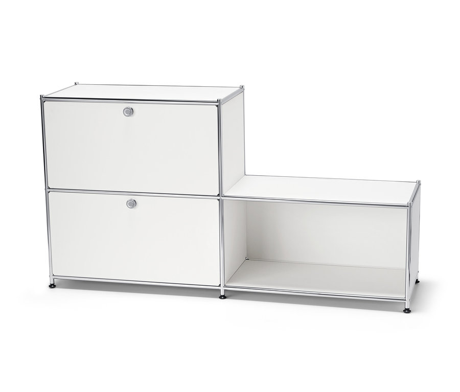 Étagère en métal blanche « CN3 » avec 3 compartiments.