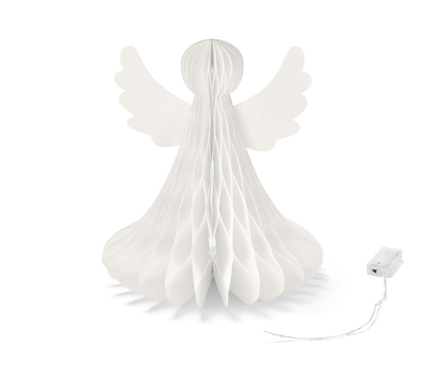 Grand ange de papier à LED.