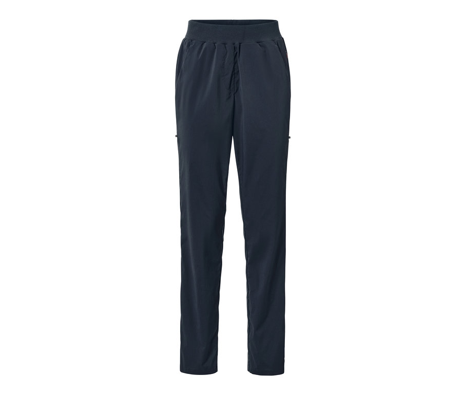 Pantalon de randonnée fonctionnel bleu foncé.