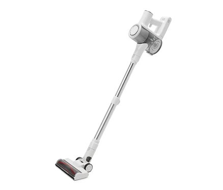 Aspirateur sur batterie professionnel blanc.