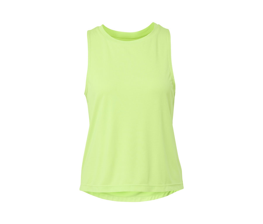 Un débardeur de sport vert citron.