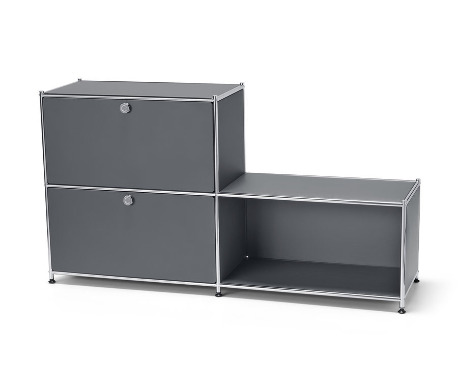 Étagère en métal « CN3 » grise avec 3 compartiments.