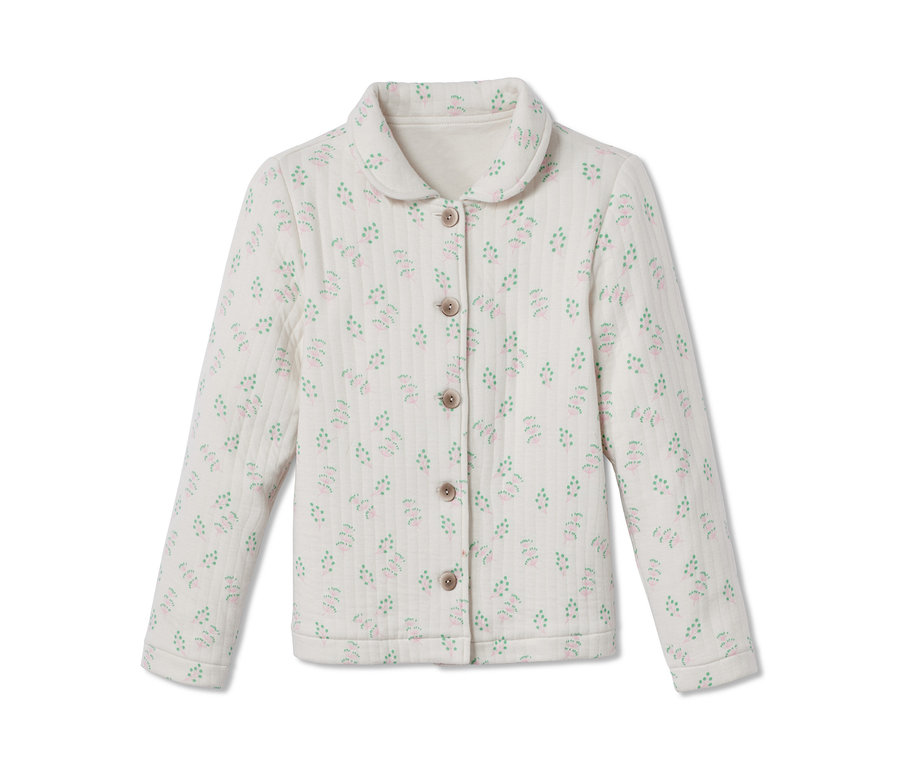 Veste matelassée en coton avec un motif floral.