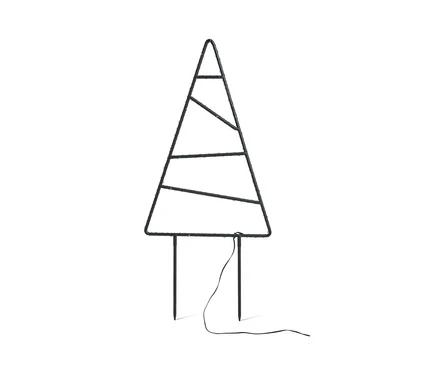 Petit sapin d'extérieur à LED en métal.