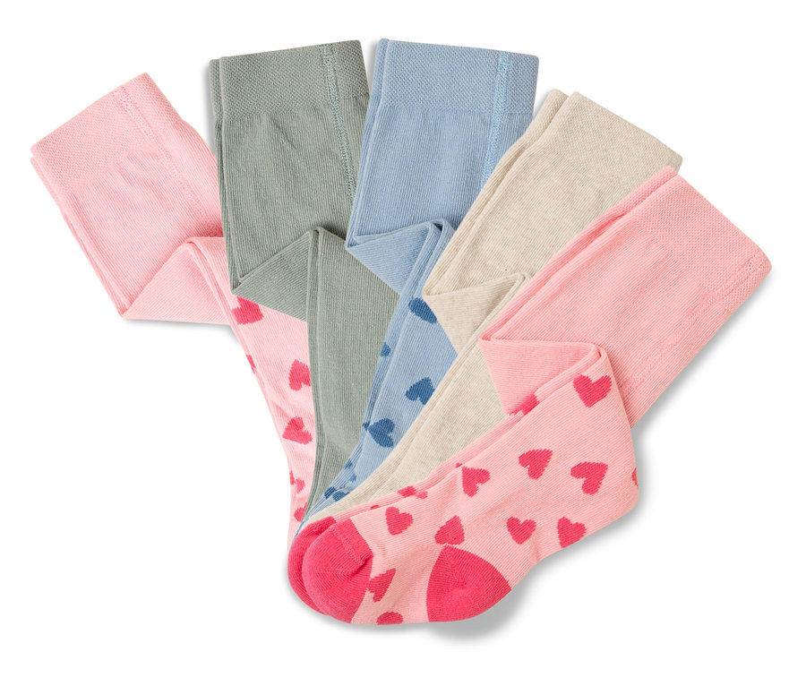 Collants multicolores pour enfants sur fond blanc.