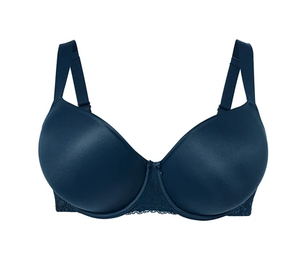 Soutien-gorge à armature bleu foncé.