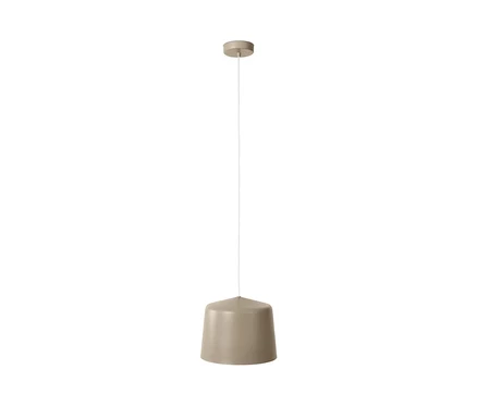 Lampe suspendue en métal, crème.