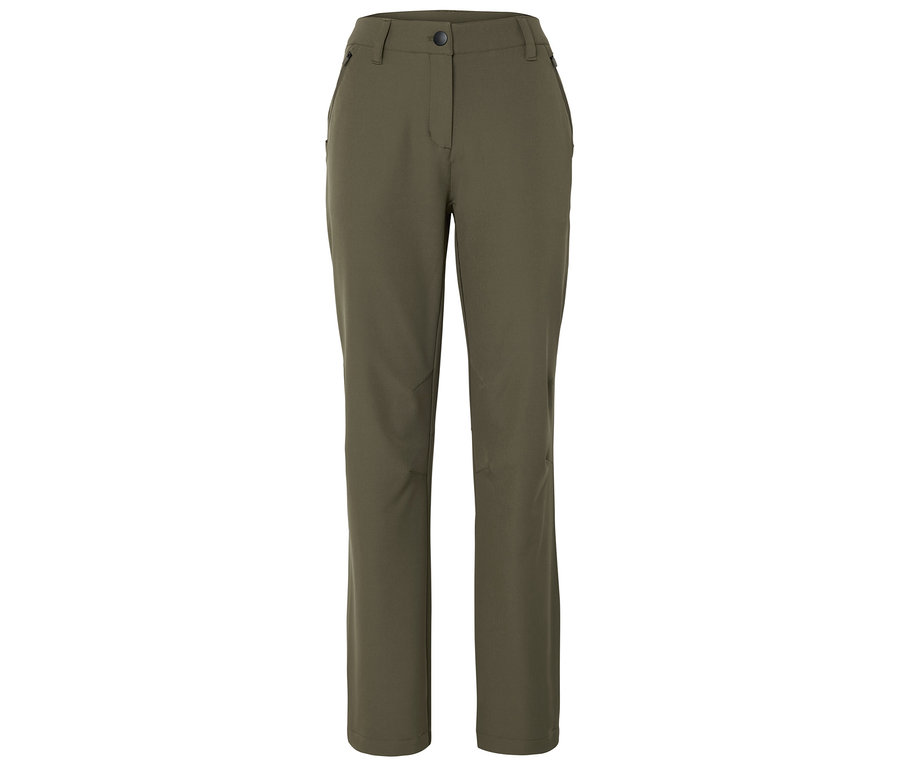 Pantalon olive avec bouton.