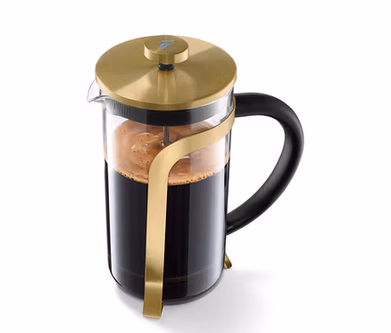 Cafetière à piston dorée de 800 ml pour 6 tasses.