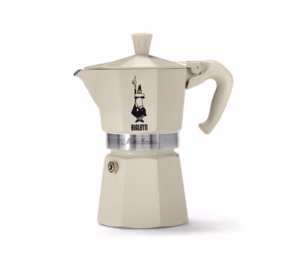 Une cafetière à expresso «\xa0Bialetti Moka Express\xa0» 190
bml, Crema sur fond blanc.