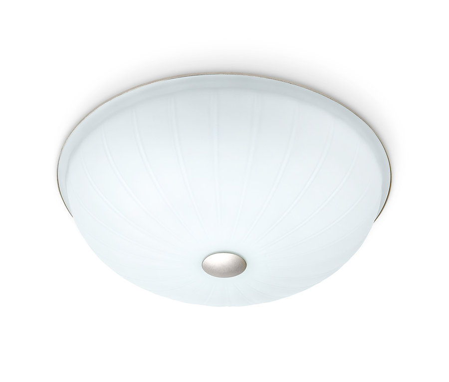 Plafonnier et lampe murale à LED avec abat-jour en verre.