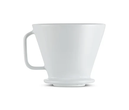 Filtre à café manuel blanc, taille 4.