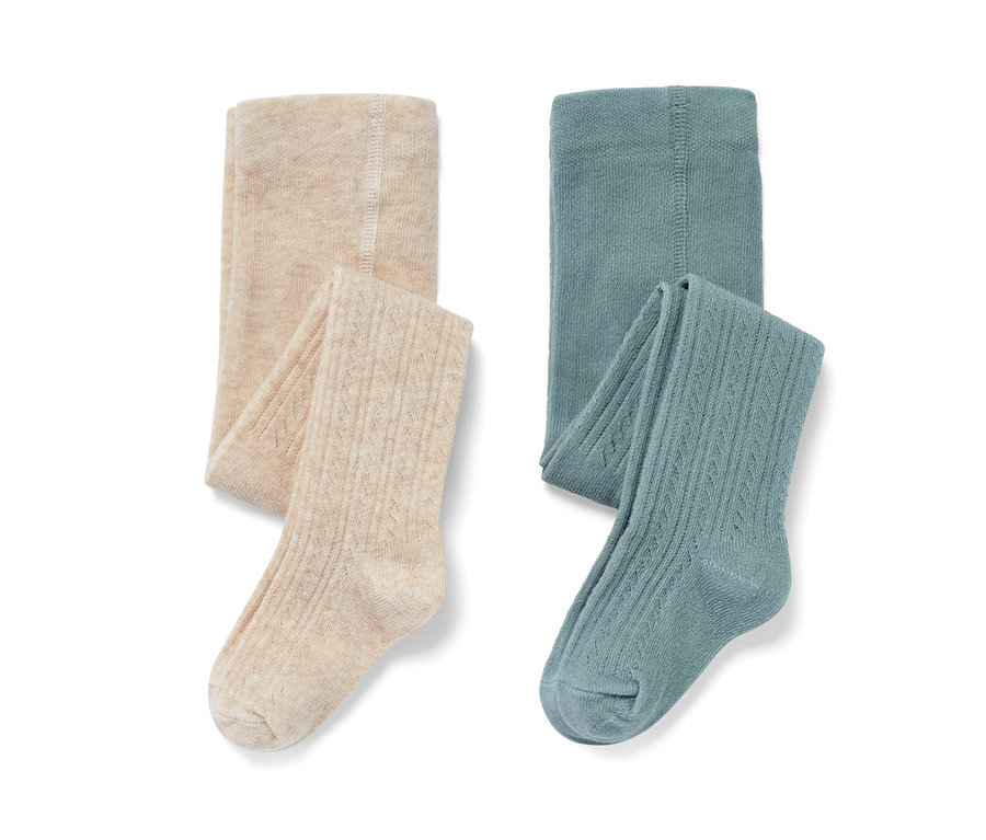 Deux paires de collants pour bébé.