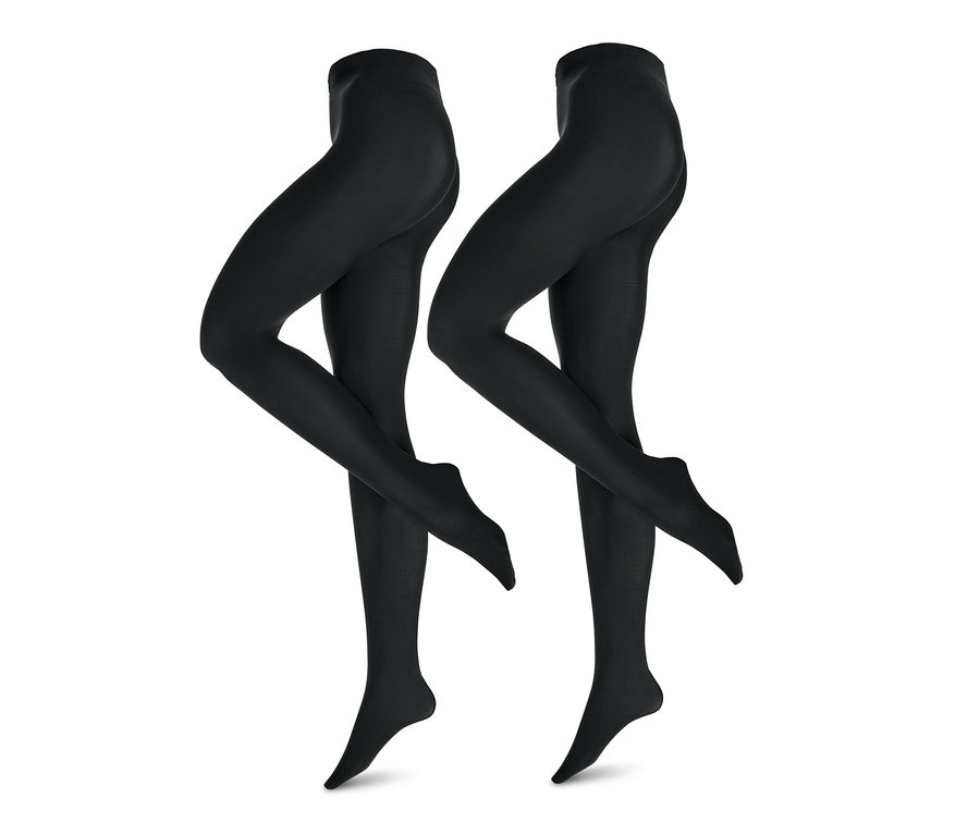Deux paires de collants noirs, 80 DEN.