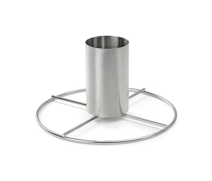 Support rôtissoire pour poulet en acier inoxydable.