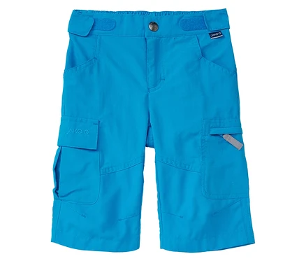 Le pantalon 3/4 outdoor JAKO-O azur est posé sur un fond blanc.