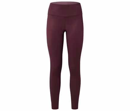 Leggings bordeaux sur fond neutre.
