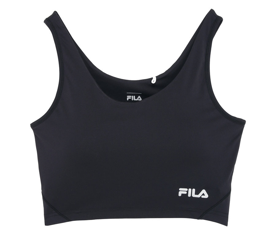 Bralette de sport noire FILA pour femmes.