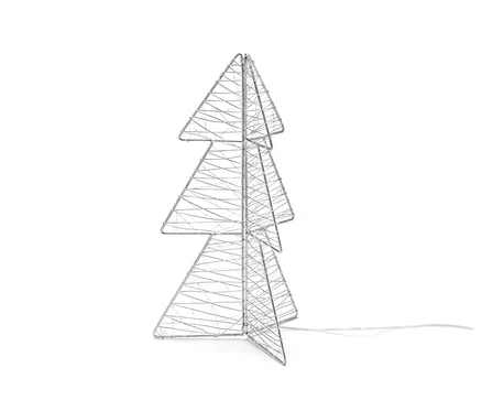 Sapin d'extérieur à LED pliable d'environ 45 cm.