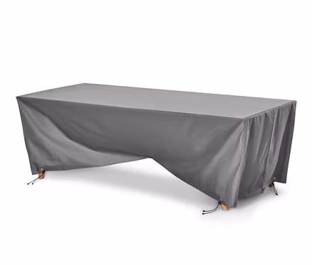 Housse premium grise pour grandes tables à rallonge.
