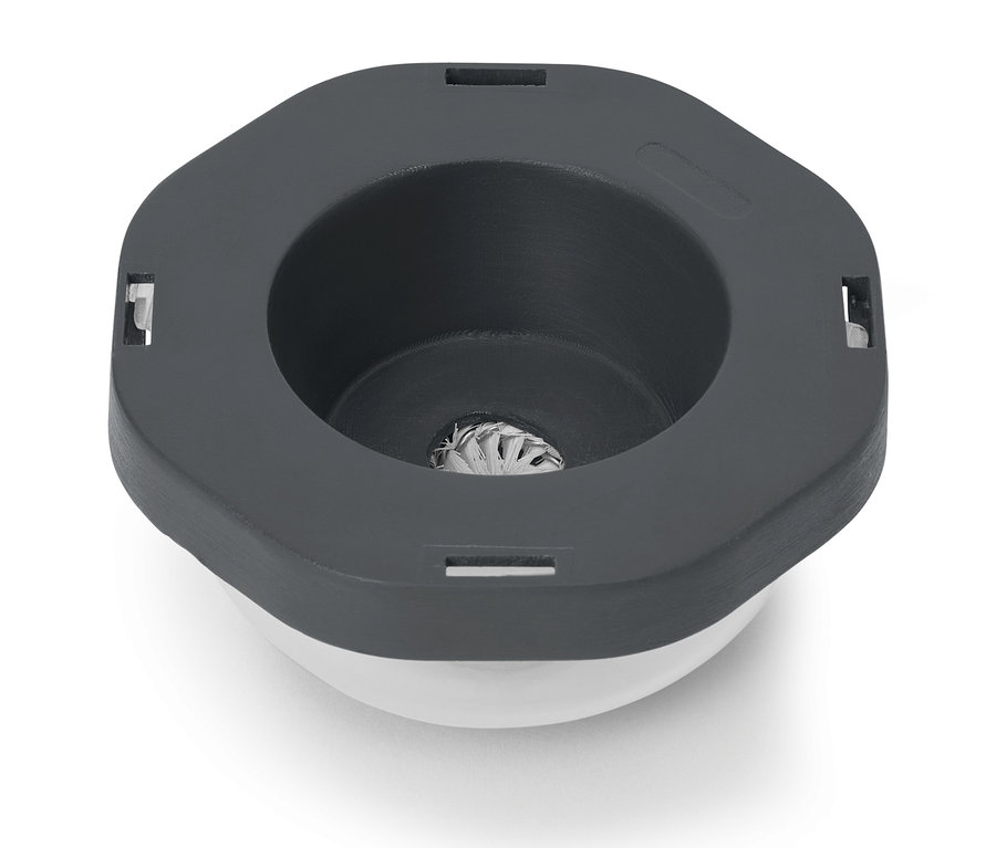 Vue détaillée d'un collecteur de poussière de perçage.