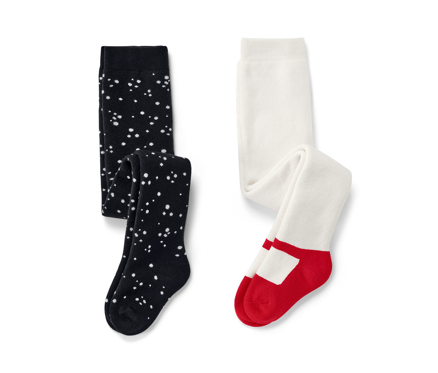 Deux collants thermiques pour enfants et bébés, ballerine.