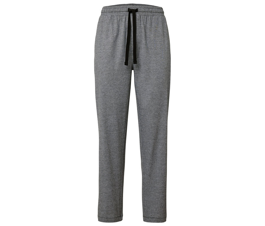Pantalon de survêtement gris avec cordon de serrage.