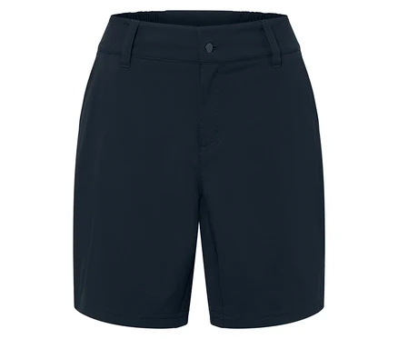 Short technique en softshell bleu foncé.