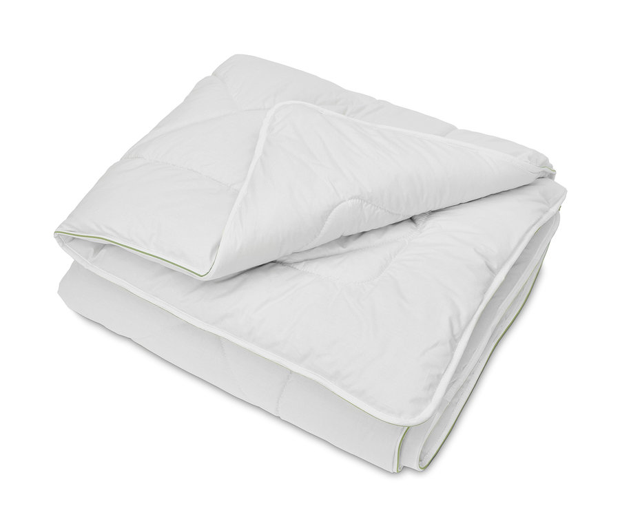 Couette double en poil de chameau irisette® greenline blanche pliée.