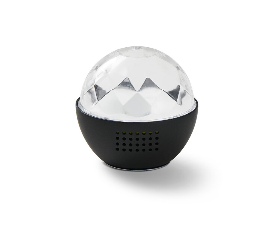 Mini-boule disco avec socle noir.