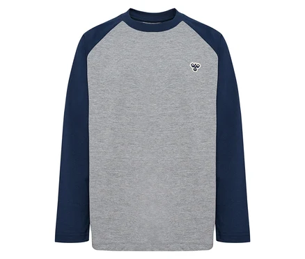 T-shirt ample à manches raglan bleu HUMMEL HMLJR BEE gris.