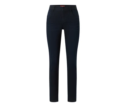 Jean Angels Denim « One Size Fits All » de couleur bleu foncé, vu de face sur fond blanc.