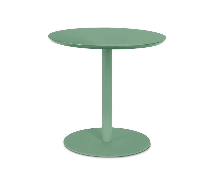Table basse ronde, vert sauge.