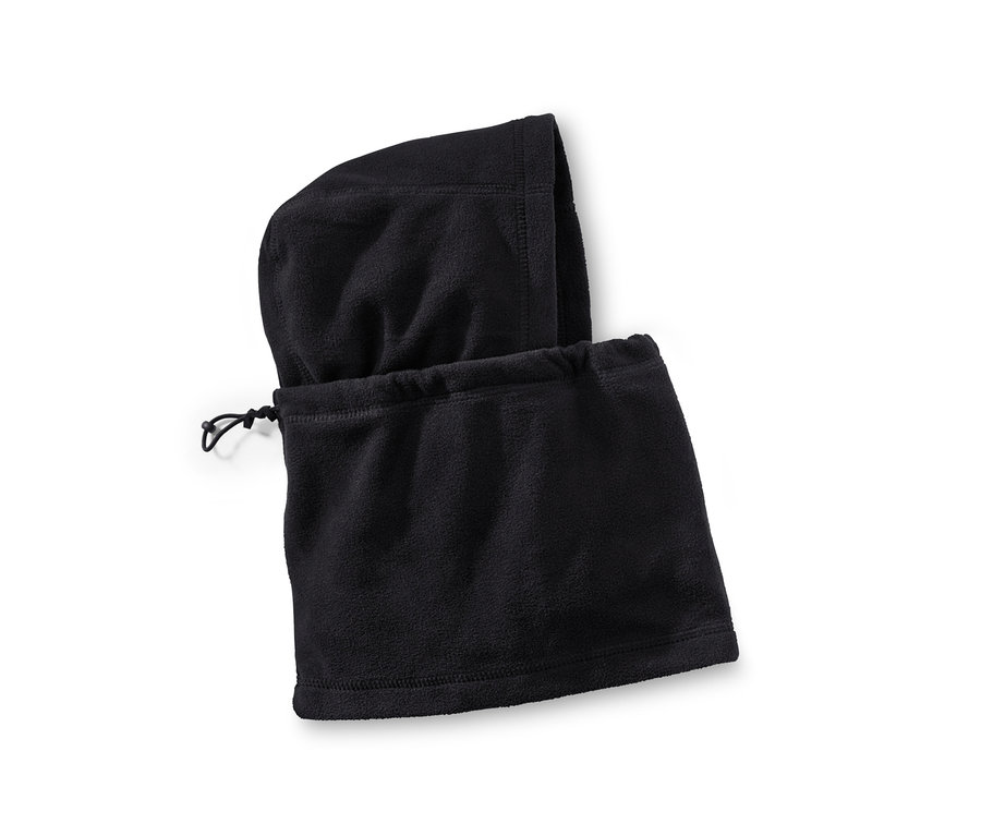 Une cagoule noire en micro polaire.