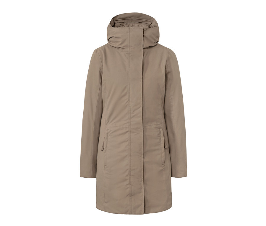 Manteau thermique beige.