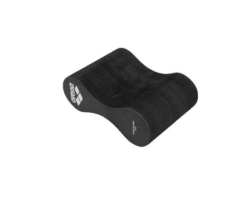 Bouée de natation noire Freeflow arena sur fond blanc.