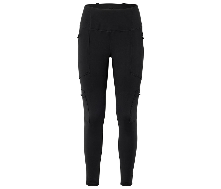 Leggings noirs avec poches sur les côtés.
