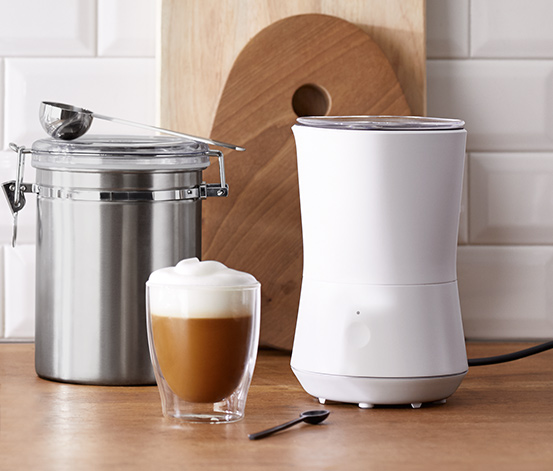 Mousseur à lait automatique électrique chaud et froid,chauffe-lait pour  Latte,appareil pour faire mousser le café - Type WHITE