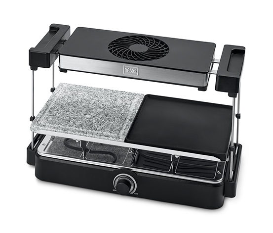 Trebs - Appareil multi grill de table avec hotte 5 en 1 (grillade, plancha,  pierrade, raclette et cuisson Teppanyaki) - Pierrade, grill - Rue du  Commerce