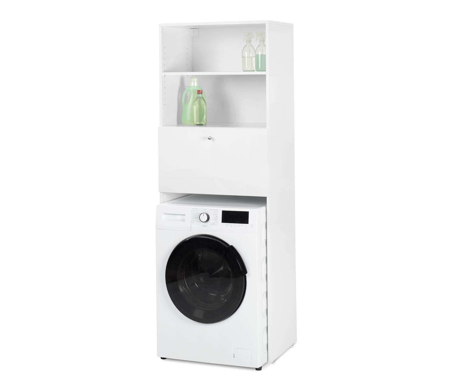 Armoire pour lave-linge avec surface de travail rabattable