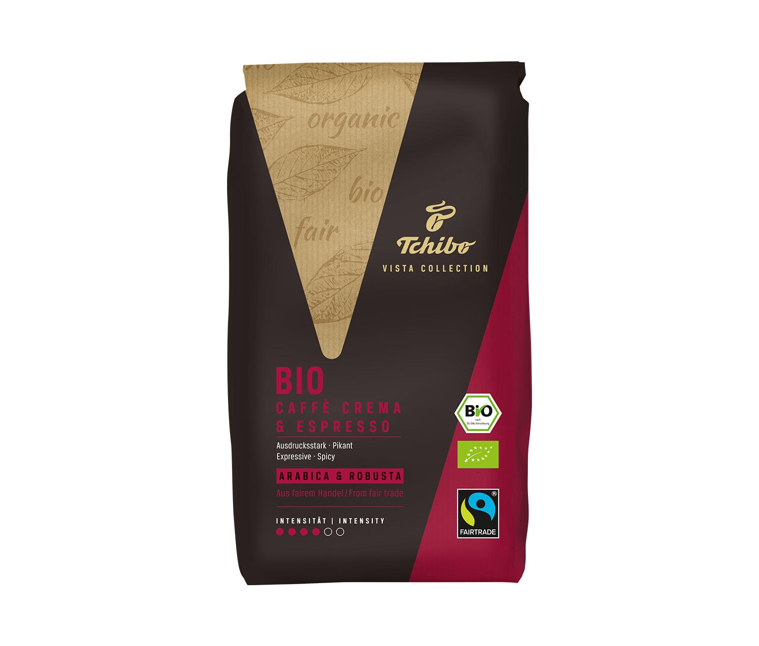 Tchibo Vista Collection - Bio Caffè Crema & Espresso  – 1 kg, en grains