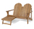 Fauteuil de relaxation Adirondack double avec repose-pieds extensible 