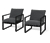 2 fauteuils de relaxation avec tissu Creacryl® tous temps