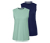 Tops de sport, vert et violet - 1x vert, 1x violet