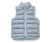 Gilet sans manches matelassé pour enfant, à fleurs - Bleu clair avec imprimé intégral de fleurs multicolores